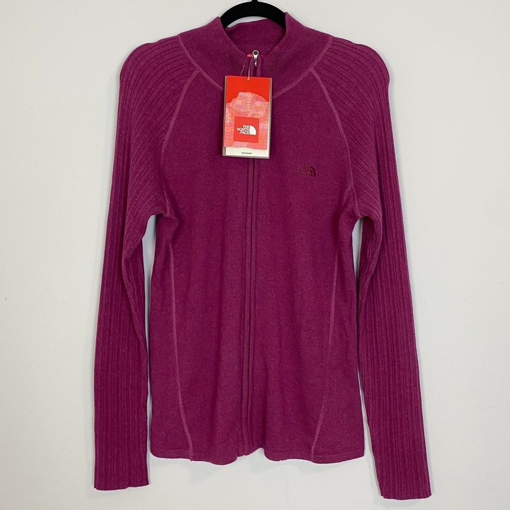 The North Face NWT MT. Tam Bordeaux Red Full Zip Sweater - Picture 1 of 9